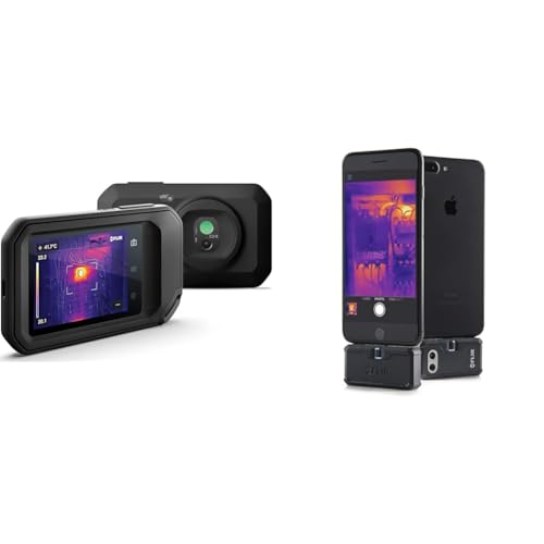 FLIR C3-X Kompakte Wärmekamera & ONE Pro Lt – Termográfica Kamera für iOS mit 4800 Pixel Auflösung (Lightning) von FLIR