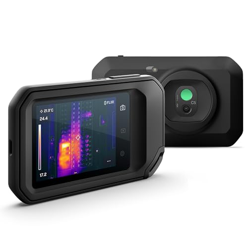 FLIR C5, Profi-Thermokamera, leistungsstark und kompakt mit WLAN, misst Temperaturen bis 400 °C (752°F), 3,5-Zoll-Touchscreen (9 cm), patentierte MSX-Technologie von FLIR