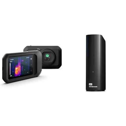 FLIR C5, Profi-Thermokamera, leistungsstark und kompakt mit WLAN & WD Elements Desktop-Speicher 18 TB (Desktop-Speicher USB 3.0-kompatibel von FLIR