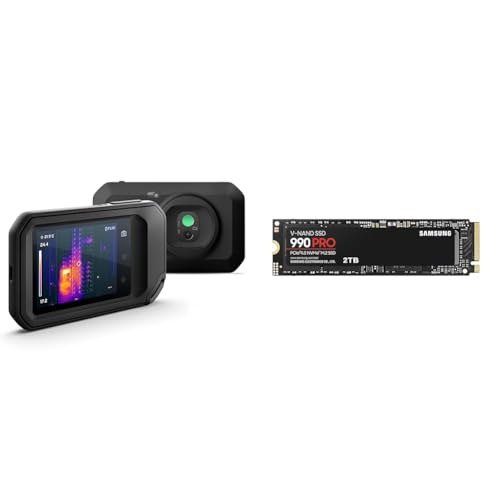 FLIR C5 & Samsung 990 PRO NVMe M.2 SSD, 2 TB, PCIe 4.0, 7.450 MB/s Lesen, 6.900 MB/s Schreiben, Interne SSD, Interne SSD für Gaming und Videobearbeitung, Schwarz, MZ-V9P2T0BW von FLIR