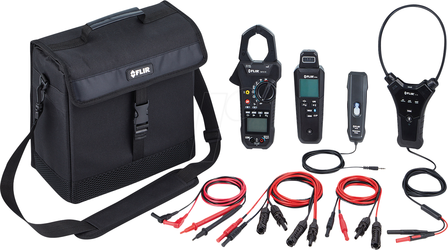 FLIR PV-KIT-1 - PV-Set, CM798-PV Stromzange, PV78 Irradiance-Meter, Prüfspitzen von FLIR
