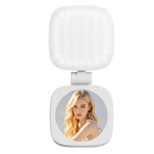Magnetisches Mini-Selfie-Licht, Handy-Licht mit Spiegel, zusammenklappbare LED-Telefon-Füllung, 360 °, vier Batterien, groß drehbar Magnetisches Mini-Selfie-Licht, Handy-Licht mit Spiegel, zusammenklappbare LED-Telefon-Füllung, 360 °, vier Batterien, groß drehbar von FLKWOP