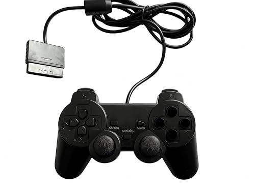 FLLAGG20 1X PS2 Wired Controller mit Kabel kompatibel mit PS2 Ps1 Ps one PSX-Spielekonsole Joypad schwarz FLLAGG20 1X PS2 Wired Controller mit Kabel kompatibel mit PS2 Ps1 Ps one PSX-Spielekonsole Joypad schwarz von FLLAGG20