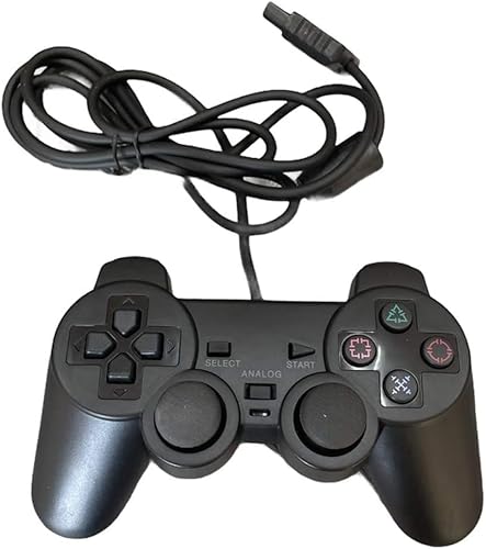 FLLAGG20 PS2 Wired Controller mit Kabel kompatibel mit PS2 Ps1 Ps one PSX-Spielekonsole Joypad schwarz FLLAGG20 PS2 Wired Controller mit Kabel kompatibel mit PS2 Ps1 Ps one PSX-Spielekonsole Joypad schwarz von FLLAGG20