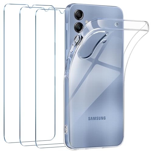 FLLAO Hülle Kompatibel mit Samsung Galaxy A25 5G Handyhülle mit 3 Stück Schutzfolie, Durchsichtig Case Transparent Silikon TPU Schutzhülle Premium 9H Gehärtetes Glas FLLAO Hülle Kompatibel mit Samsung Galaxy A25 5G Handyhülle mit 3 Stück Schutzfolie, Durchsichtig Case Transparent Silikon TPU Schutzhülle Premium 9H Gehärtetes Glas von FLLAO