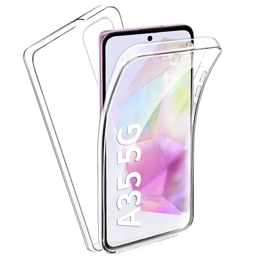 FLLAO Samsung Galaxy A35 5G Hülle 360 Grad Handyhülle, Silikon Full Schutz Cover [Hart PC Zurück + Weich TPU Vorderseite] Vorne und Hinten Schutzhülle für Galaxy A35 5G von FLLAO