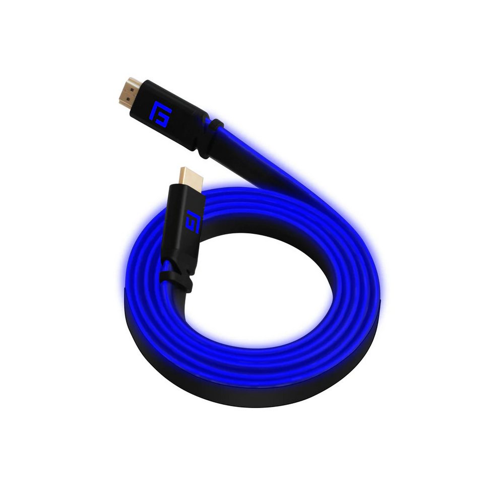 FLOATING GRIP LED HDMI-Kabel 2.1, 3 m, High Speed, 8K/60Hz, Blau Audio- & Video-Kabel von FLOATING GRIP