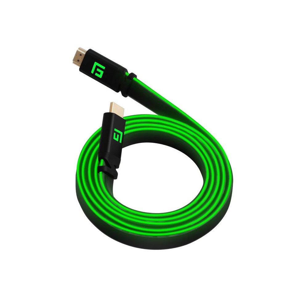 FLOATING GRIP LED HDMI-Kabel 2.1, 3 m, High Speed, 8K/60Hz, Grün Audio- & Video-Kabel von FLOATING GRIP