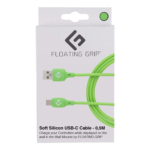 USB-C Cable covered in Green soft silicon by FLOATING GRIP (0,5M) (Electronic Games) von FLOATING GRIP