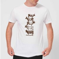 Florent Bodart Cow Cow Nuts Men's T-Shirt - White - 5XL von FLORENT BODART