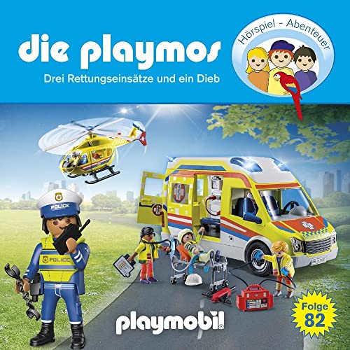 Die Playmos - Folge 82: Drei Rettungseinsätze und ein Dieb (Das Original Playmobil Hörspiel) von FLORIAN FI