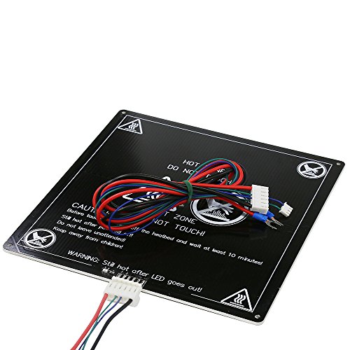 Druckerzubehör kompatibel mit 12/24 V E12 E16 A8 plus MK3 300 x 300 x 3 mm Heizbett Aluminium-Heizbett Verbessertes MK3 Kompatibel mit RepRap i3 (Größe: 24 V 300 x 300 mm E16) von FLORIG