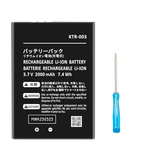 FLSTOR 3DS/New 3DS Akku, 2000mAh KTR-003 Ersatzakku für New Nintendo 3DS N3DS Batterie mit Schraubendreher von FLSTOR