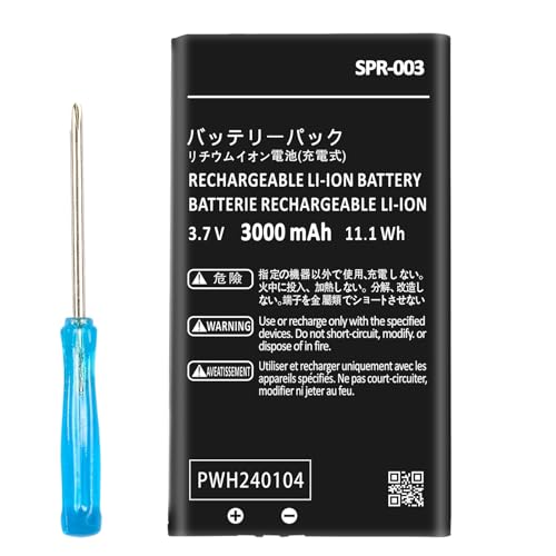 FLSTOR 3DS XL Akku, 3000mAh SPR-003 Ersatzakku für Nintendo New 3DS XL, 3DS XL, 3DS LL Konsole mit Werkzeug (Nicht für New 3DS) von FLSTOR