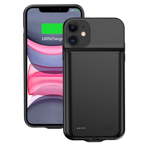 FLSTOR Akkuhülle für iPhone 11 (6.1 Zoll), 7000mAh Batteriehülle, wiederaufladbare erweiterte Akkutasche für iPhone 11, Stoßfest, Sturzsicher, Indikatoren (Schwarz) FLSTOR Akkuhülle für iPhone 11 (6.1 Zoll), 7000mAh Batteriehülle, wiederaufladbare erweiterte Akkutasche für iPhone 11, Stoßfest, Sturzsicher, Indikatoren (Schwarz) von FLSTOR
