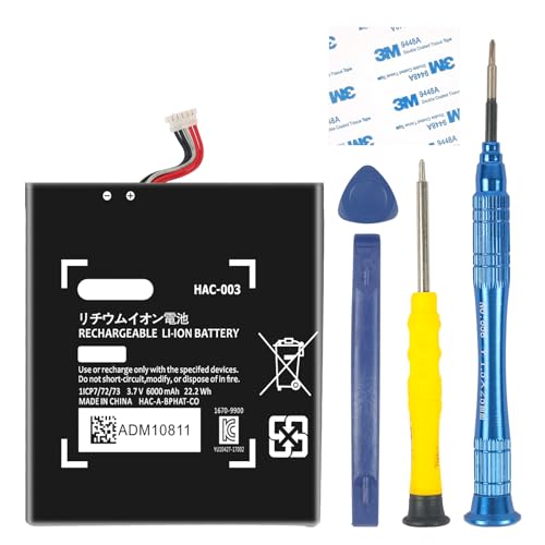 FLSTOR HAC-003 Akku Ersatz für Nintendo Switch 2017 Console Game Console Handhold HAC-001 6000mAh HAC-003 Akku Reparatur Kit FLSTOR HAC-003 Akku Ersatz für Nintendo Switch 2017 Console Game Console Handhold HAC-001 6000mAh HAC-003 Akku Reparatur Kit von FLSTOR