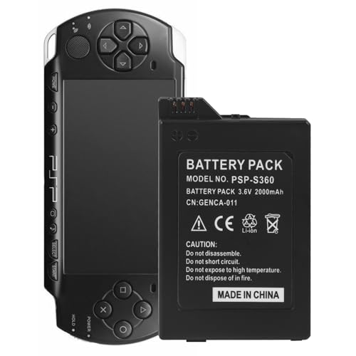 FLSTOR Akku für PSP 2000 PSP 3000, 2000mAh 3.6V Lithium Ionen Ersatz kompatibel mit Sony PSP 2000 PSP 3000 PSP-S110 Console Batterie mit Ladegerätkabel, (Nicht für PSP 1000) FLSTOR Akku für PSP 2000 PSP 3000, 2000mAh 3.6V Lithium Ionen Ersatz kompatibel mit Sony PSP 2000 PSP 3000 PSP-S110 Console Batterie mit Ladegerätkabel, (Nicht für PSP 1000) von FLSTOR