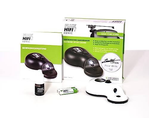 FLUX-Hifi Sonic Limited Edition - polarweiß - Elektrischer Nadelreiniger für Schallplattenspieler von FLUX-Hifi
