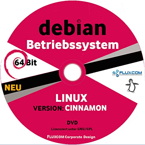 Debian Linux 12.5.0 Cinnamon 64 Bit, Live DVD komplettes Betriebssystem auf Deutsch von FLUXCOM