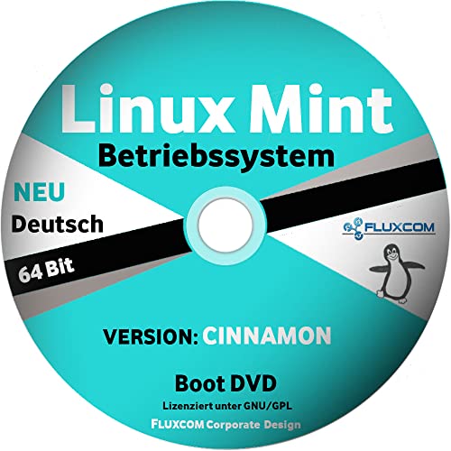 Linux Mint 21.3 Cinnamon DVD 64 Bit, komplettes Betriebssystem von FLUXCOM