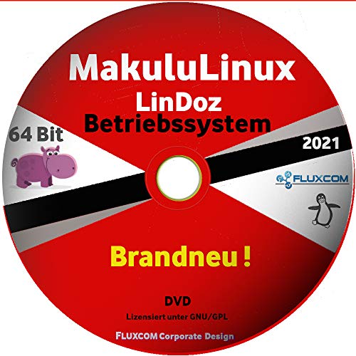 Makulu Linux LinDoz 64 Bit, Live DVD komplettes Betriebssystem,, Live DVD komplett, deutsch von FLUXCOM