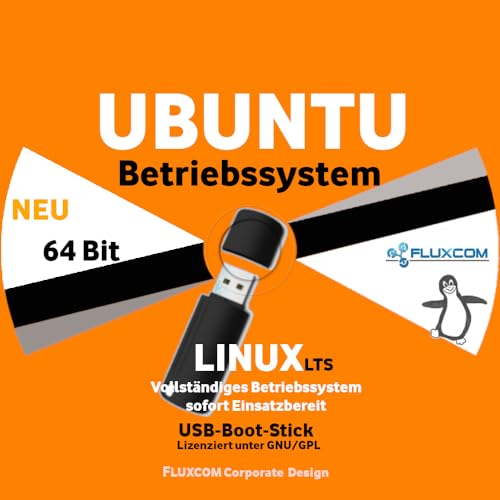 Ubuntu 24.04 LTS 32-GB USB-Stick Linux Betriebssystem Markenware von FLUXCOM