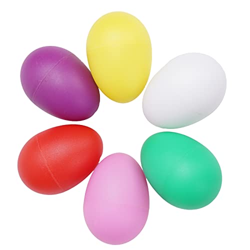 FLYAMAPIRIT 24 Egg Maracas Musical Egg Shaker Set Rassel Eier Rhythmusspielzeug für Babys und Kleinkinder Spielgeräte (6 Farben, 24 Stück) von FLYAMAPIRIT