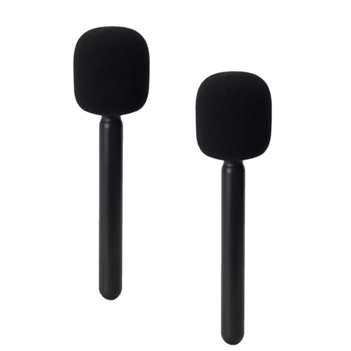 FLYAMAPIRIT Mikrofonhalterung für DJI Mic 1/2, Interview-Mikrofon-Griff für Rode Wireless GO II / 2 / ME/Pro, kabelloser Lavalier-Mikrofon-Handadapter mit Windschutzschaum für Hollyland Lark M1 von FLYAMAPIRIT