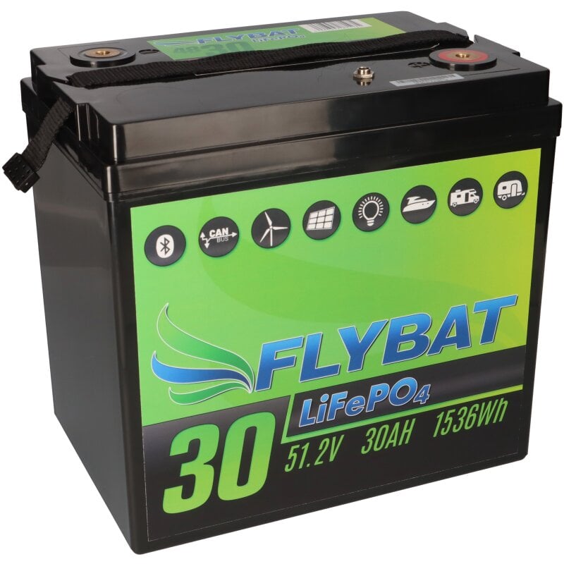 FLYBAT LiFePO4 Akku 48V (51,2V) 30Ah inkl. Bluetooth und CanBus von FLYBAT