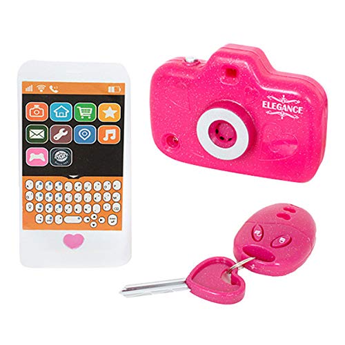 FLYPOP'S Fotoapparat, Sonic und beleuchtetes Telefon und Autoschlüssel 016335LIN, Farbe: Weiß, 15 cm, elastisch, ab 3 Jahren, 5, 1,5 V, inklusive Zubehör, 016335LIN, Rosa und Weiß FLYPOP'S Fotoapparat, Sonic und beleuchtetes Telefon und Autoschlüssel 016335LIN, Farbe: Weiß, 15 cm, elastisch, ab 3 Jahren, 5, 1,5 V, inklusive Zubehör, 016335LIN, Rosa und Weiß von FLYPOP'S