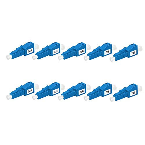 FLYPROFiber - 7 dB LC Dämpfungsglied LC/UPC SM Singlemode Fester Glasfaser-Dämpfungsglied, männlich-weiblich, 10 Stück FLYPROFiber - 7 dB LC Dämpfungsglied LC/UPC SM Singlemode Fester Glasfaser-Dämpfungsglied, männlich-weiblich, 10 Stück von FLYPROFiber