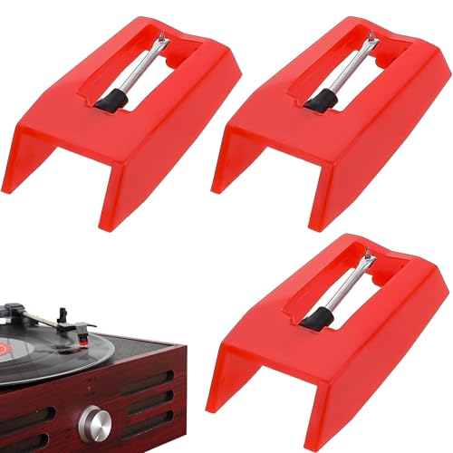 Plattenspieler Nadel,3 Stück Schallplattenspieler Nadel Ersatznadel Plattenspieler Nadel Drehscheibe Nadel für Schallplattenspieler,Phonograph,Vinylplatten-Spieler(Rot) Plattenspieler Nadel,3 Stück Schallplattenspieler Nadel Ersatznadel Plattenspieler Nadel Drehscheibe Nadel für Schallplattenspieler,Phonograph,Vinylplatten-Spieler(Rot) von FLZONHUT