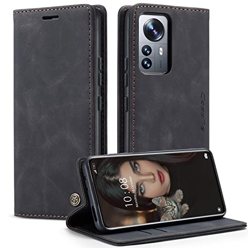 FMPC Handyhülle für Xiaomi Mi 12 Pro Premium Lederhülle PU Flip Magnet Case Wallet Klapphülle Silikon Bumper Schutzhülle für Xiaomi Mi 12 Pro Handytasche -Schwarz FMPC Handyhülle für Xiaomi Mi 12 Pro Premium Lederhülle PU Flip Magnet Case Wallet Klapphülle Silikon Bumper Schutzhülle für Xiaomi Mi 12 Pro Handytasche -Schwarz von FMPC