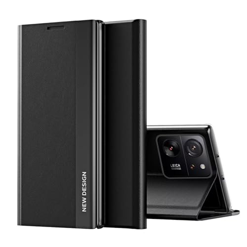FMPCUON Handyhülle für iPhone 13 Pro Hülle, iPhone 13 Pro Hülle, Premium Leder Flip p Klappbare Stoßfeste [Standfunktion] Schutzhülle Tasche für iPhone 13 Pro - Schwarz von FMPCUON