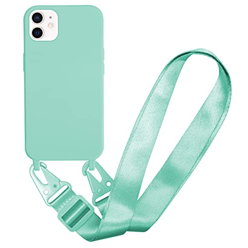 FMPCUON Handykette Hülle kompatibel mit iPhone 11 Stylische Abnehmbar Necklace Case Schutzhülle Handyhülle Verstellbarer Handykette Stoßfest Silikonhülle TPU Bumper，Minzgrün von FMPCUON