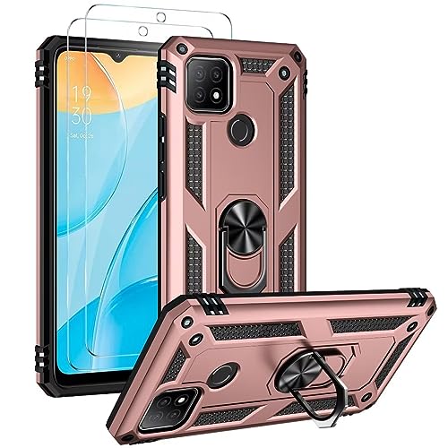 FMPCUON Hülle für Samsung Galaxy S9 Plus + schutzfolie, Militärische Armor Hybrid Schutzhülle Silikon Stoßfest Bumper Cover Case Ringhalter Handytasche Handy Hüllen,Roségold FMPCUON Hülle für Samsung Galaxy S9 Plus + schutzfolie, Militärische Armor Hybrid Schutzhülle Silikon Stoßfest Bumper Cover Case Ringhalter Handytasche Handy Hüllen,Roségold von FMPCUON