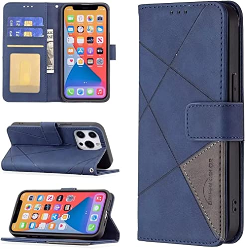 FMPCUON Hülle für iPhone 14 Pro Max,iPhone 14 Pro Max Handyhülle,Premium Leder Flip Klappbare Stoßfeste Magnetische [Kartenfächern] [Standfunktion] Schutzhülle Tasche,Blau von FMPCUON