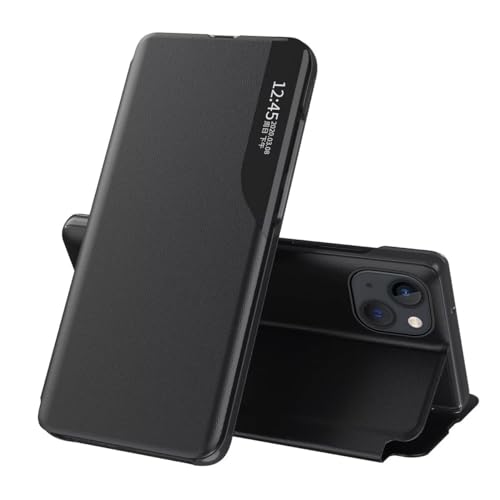 FMPCUON Kompatibel mit iPhone 13 Pro Max Hülle, Handyhülle iPhone 13 Pro Max, Leder Klappbar Schutzhülle Tasche Wallet [Ständer] Brieftasche Cover Flip Case für iPhone 13 Pro Max Klapphülle,Schwarz von FMPCUON