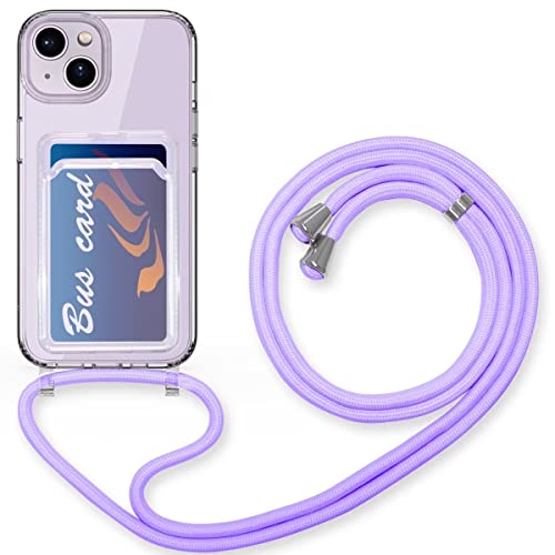 FMPCUON Silikon Handykette für iPhone 14 Pro Hülle mit Band Handyhülle für zum Umhängen Transparent Schutzhülle zum Umhängeband Abnehmbar Necklace Case mit Kartenfach,Lila FMPCUON Silikon Handykette für iPhone 14 Pro Hülle mit Band Handyhülle für zum Umhängen Transparent Schutzhülle zum Umhängeband Abnehmbar Necklace Case mit Kartenfach,Lila von FMPCUON