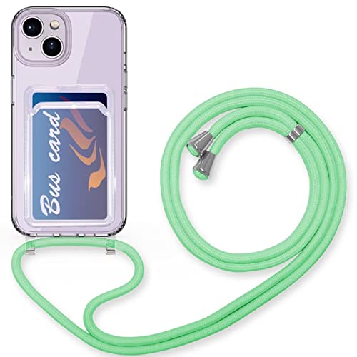FMPCUON Silikon Handykette für iPhone 14 Pro Max Hülle mit Band Handyhülle für zum Umhängen Transparent Schutzhülle zum Umhängeband Abnehmbar Necklace Case mit Kartenfach,Hellgrün FMPCUON Silikon Handykette für iPhone 14 Pro Max Hülle mit Band Handyhülle für zum Umhängen Transparent Schutzhülle zum Umhängeband Abnehmbar Necklace Case mit Kartenfach,Hellgrün von FMPCUON