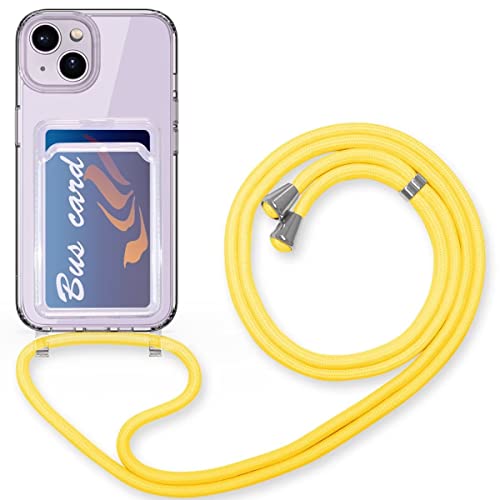 FMPCUON Silikon Handykette für iPhone 15 Pro Hülle mit Band Handyhülle für zum Umhängen Transparent Schutzhülle zum Umhängeband Abnehmbar Necklace Case mit Kartenfach,Gelb FMPCUON Silikon Handykette für iPhone 15 Pro Hülle mit Band Handyhülle für zum Umhängen Transparent Schutzhülle zum Umhängeband Abnehmbar Necklace Case mit Kartenfach,Gelb von FMPCUON