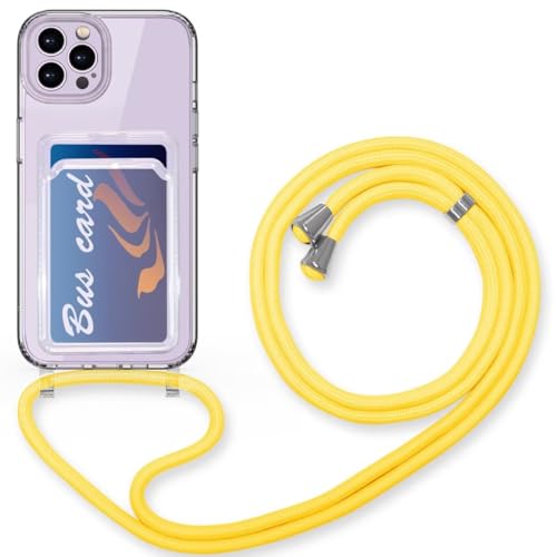 FMPCUON Silikon Handykette für iPhone 16 Pro Hülle mit Band Handyhülle für zum Umhängen Transparent Schutzhülle zum Umhängeband Abnehmbar Necklace Case mit Kartenfach,Gelb FMPCUON Silikon Handykette für iPhone 16 Pro Hülle mit Band Handyhülle für zum Umhängen Transparent Schutzhülle zum Umhängeband Abnehmbar Necklace Case mit Kartenfach,Gelb von FMPCUON