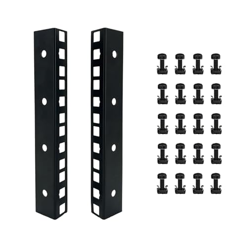 FMUSER 4U Rackschienen mit M6 Rackmontageschrauben und Käfigmuttern Set für DIY-Server- und Studio-Racks FMUSER 4U Rackschienen mit M6 Rackmontageschrauben und Käfigmuttern Set für DIY-Server- und Studio-Racks von fmuser