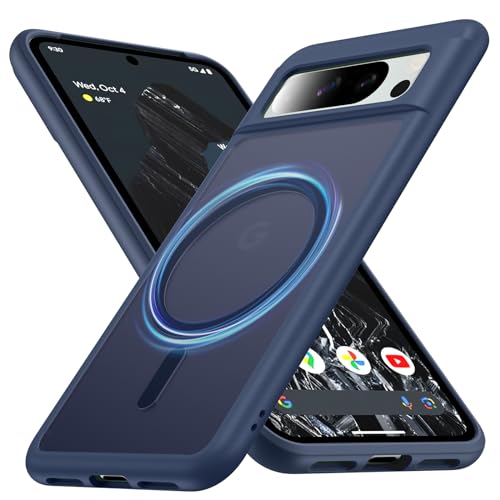 FNDMIL für Google Pixel 8 Pro Hülle mit MagSafe[Translucent Matt][Anti-Fingerabdruck][Militär Stoßfest] Handyhülle für Pixel 8 Pro Case Dünn 6.7'',Ozeanblau von FNDMIL
