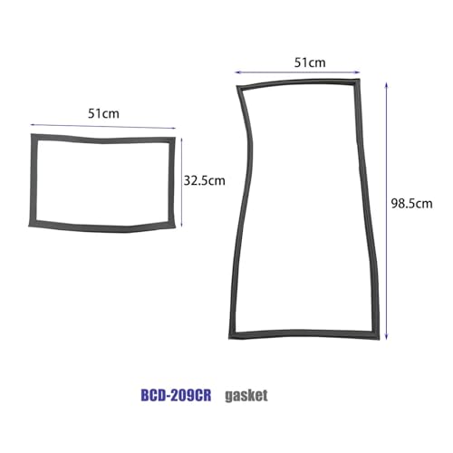 Dichtungsstreifen For Kühlschranktüren, 51 × 32,5 Cm, 51 × 98,5 Cm, Kompatibel Mit Homa, BCD-209Cr, Magnet-PVC-Gummidichtung, Kühlschranktürteile(1 set -seal strip) von FNFEJHTB