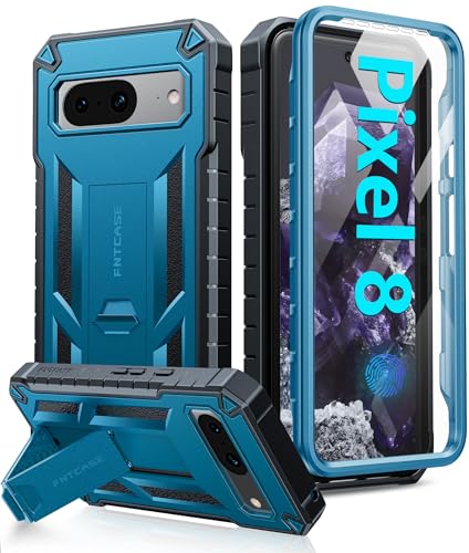 FNTCASE für Google Pixel 8 Hülle: Militärqualität Fallschutz Handyhülle 360 Stoßfeste Schutzhülle Outdoor Matte Hüllen Robuste Panzerhülle mit integriertem Ständer für Google Pixel 8 (B-Blau) FNTCASE für Google Pixel 8 Hülle: Militärqualität Fallschutz Handyhülle 360 Stoßfeste Schutzhülle Outdoor Matte Hüllen Robuste Panzerhülle mit integriertem Ständer für Google Pixel 8 (B-Blau) von FNTCASE
