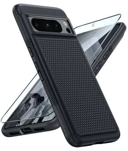 FNTCASE für Google Pixel 8 Pro Hülle: Dual Layer Protective Handyhülle Militärische Qualität Robuste Hülle Stoßfest mit Anti-Rutsch Textur für Pixel 8 Pro von FNTCASE