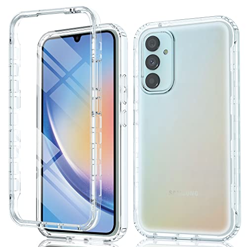 FNTCASE für Samsung Galaxy A34 5G Hülle: Stoßfest Silikon Handyhülle 360 Rundumschutz Case Dünne Weiche TPU Schutz Cover für Smartphone Handyhülle Galaxy A34 von FNTCASE