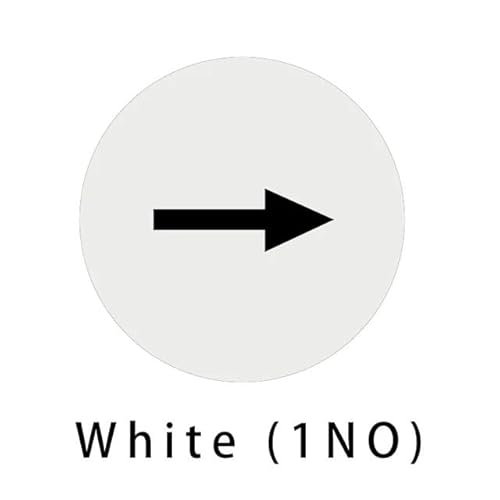 FNWXGMFZ 22 mm Momentanes Wiederherstellungssymbol Mini-Knopf 10 A 1NO 1NC Start-Stopp Blinker schwarz/weiß (White Arrow) von FNWXGMFZ