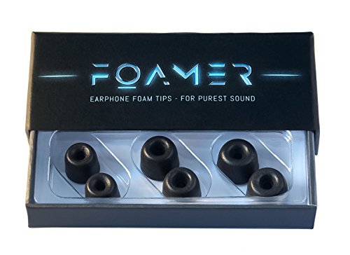 FOAMER C (S/M/L 3) • 3 Paar Schaum Ohrpolster für Jabra Elite 65T & 75T In Ear Kopfhörer • Ersatz für Silikon Ohrhörer Aufsatz • Extra Bass & Klarer Klang • Ohrstöpsel, Memory Foam Earphone Tips von FOAMER